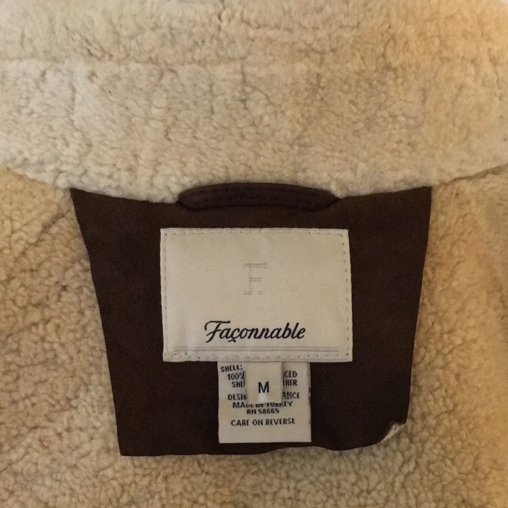 FACONNABLE | Women's Genuine Shearling Bomber Jacket - Picture 13 of 17